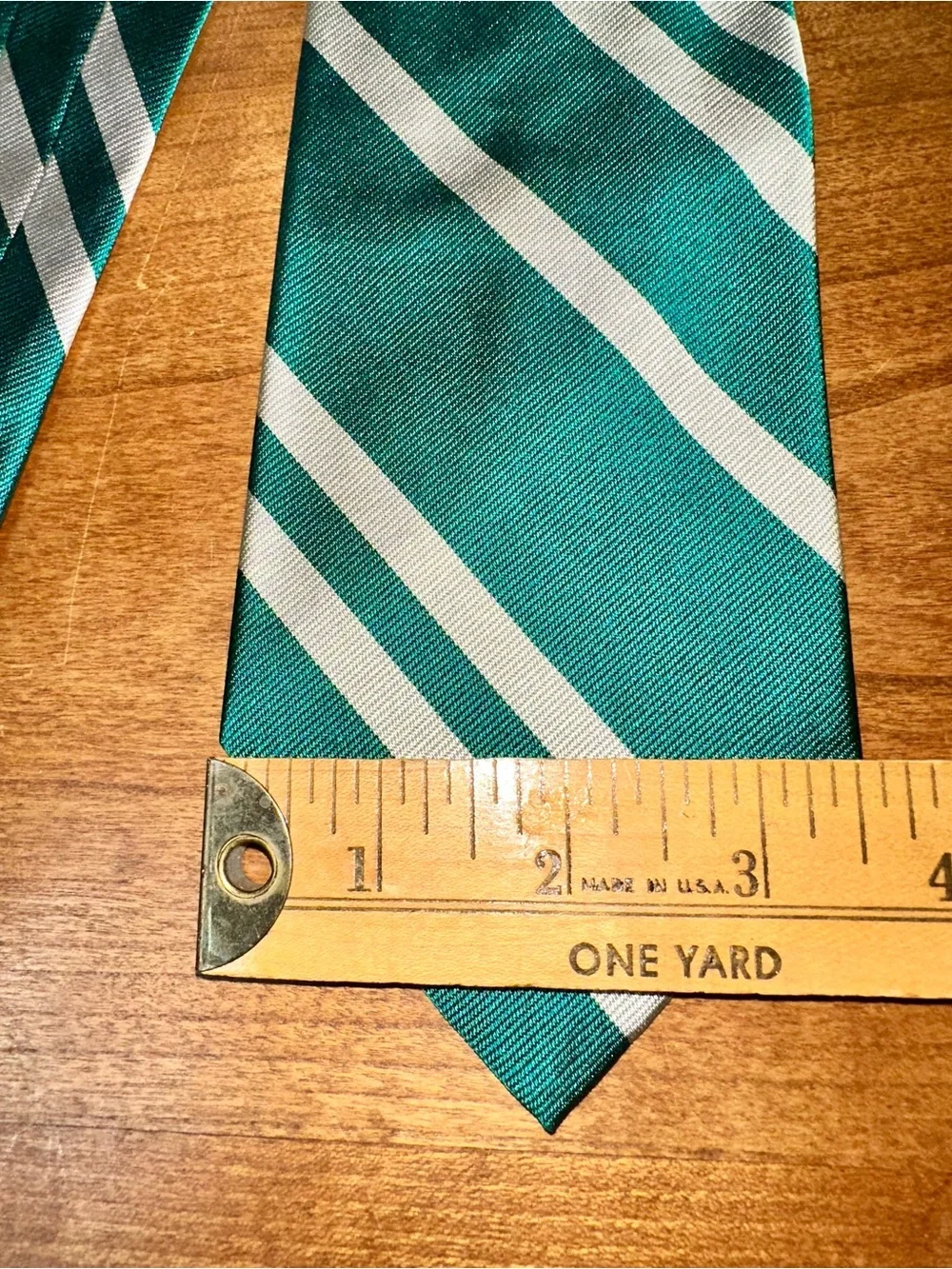 Polo Ralph Lauren Teal and White Diagonal Stripe Tie